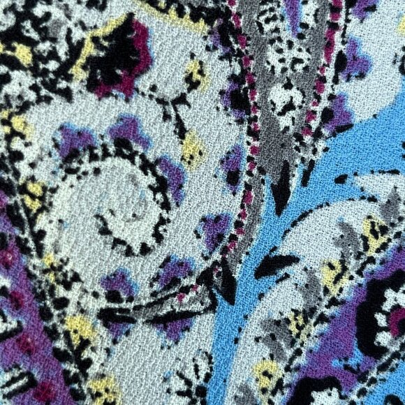 J Jill Womens Layered Paisley Blouse Size M Mature Boho Drapey Office Business - Picture 8 of 11